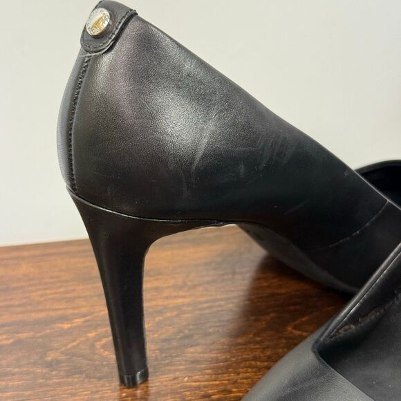 Michael Michael Kors Dorothy Flex Leather Pump classic black silver 3.5” heel sh - Picture 3 of 12